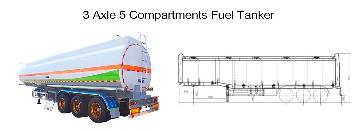 Fuel Tanker Trailer for Sale in Congo | Fuel Tank Semi Trailer for Sale in Congo