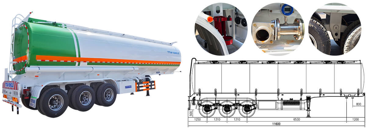 Fuel Tanker Trailer for Sale in Congo | Fuel Tank Semi Trailer for Sale in Congo