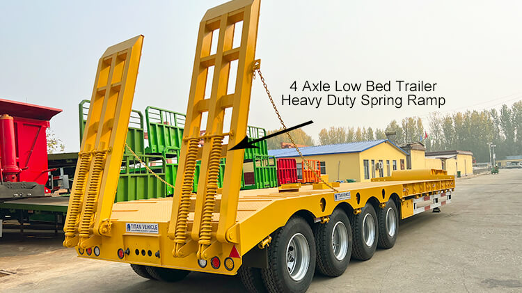 100 Ton Low Bed Semi Trailer - 4 Axle Low Bed Trailer for Sale in Congo