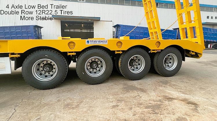 100 Ton Low Bed Semi Trailer - 4 Axle Low Bed Trailer for Sale in Congo