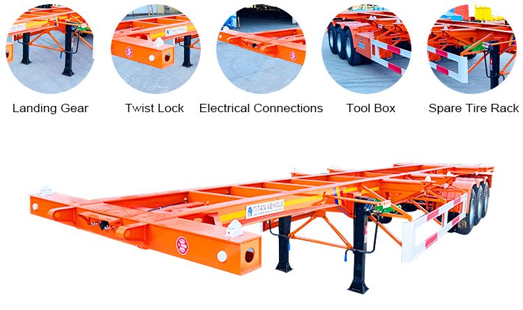 Container Semi Trailer | 40 Ft Container Trailer for Sale in Matadi Congo