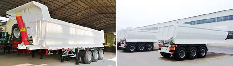 3 Axles 40 Ton End Dump Trailer for Sale Near Me in Congo