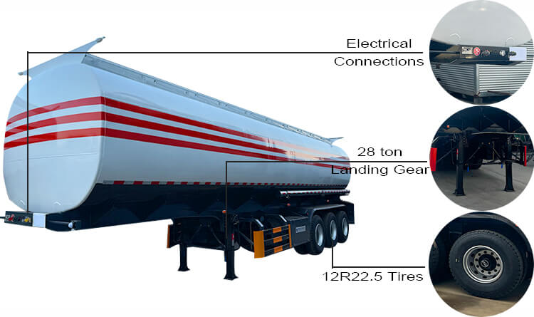 40000 Liters 4 Compartments Oil Tanker Trailer for Sale in DR Congo