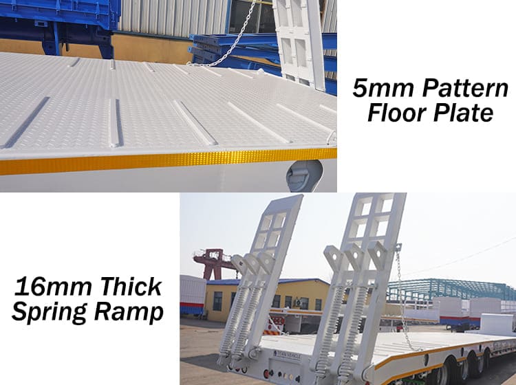 3 Axle Lowbed / Semi Low Bed Trailer Truck Price for Sale in RD Congo Banana
