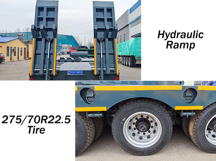 4 Axle 100 Ton Low Bed / Lowbed Trailer Transport Price for Sale in Matadi RD Congo