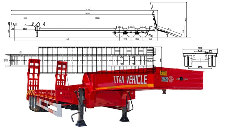 Semi Low Loader Trailer for Sale in Congo Kinshasa | Lowbed Trailer Truck Price