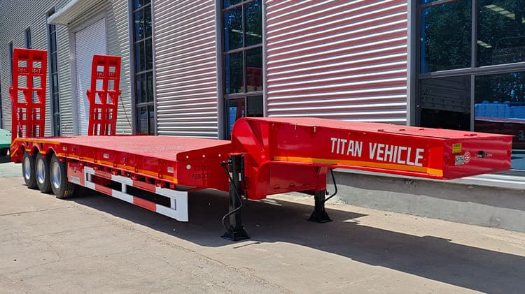 Semi Low Loader Trailer for Sale in Congo Kinshasa | Lowbed Trailer Truck Price