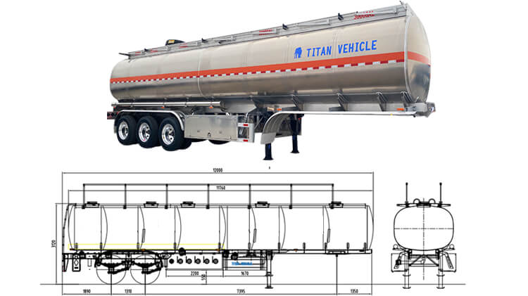 Aluminum Petrol Tanker Trailer for Sale Price in Congo
