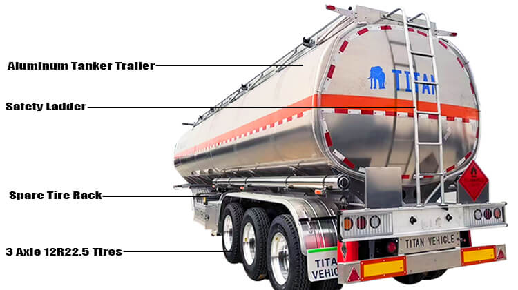 Aluminum Petrol Tanker Trailer for Sale Price in Congo