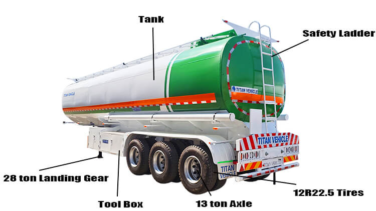 3 Axle Plam Oil Fuel Tanker Semi Trailer for Sale Price in Congo