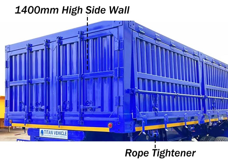 Tri Axle Side Tippers Semi Trailer Price for Sale in Congo Matadi