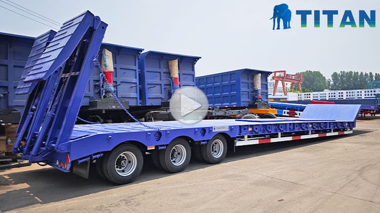 3 Axle 60 Ton Low Bed Trailer Price for Sale in Congo Kinshasa